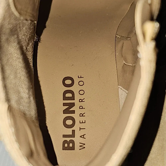 NEW Blondo Tamzin Ankle Boot Womens 10 Waterproof Tan Suede Block Heel - Picture 11 of 14